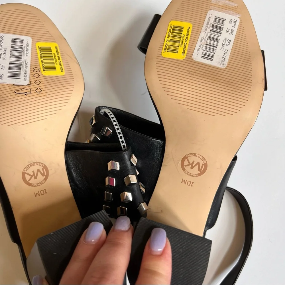 Michael Kors Valencia Ankle Strap Heels Sz 10 NWOB